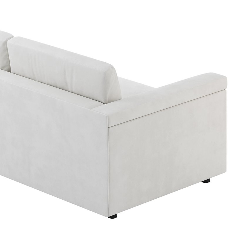 IVORY PERFORMANCE VELVET SOFA - Image 14