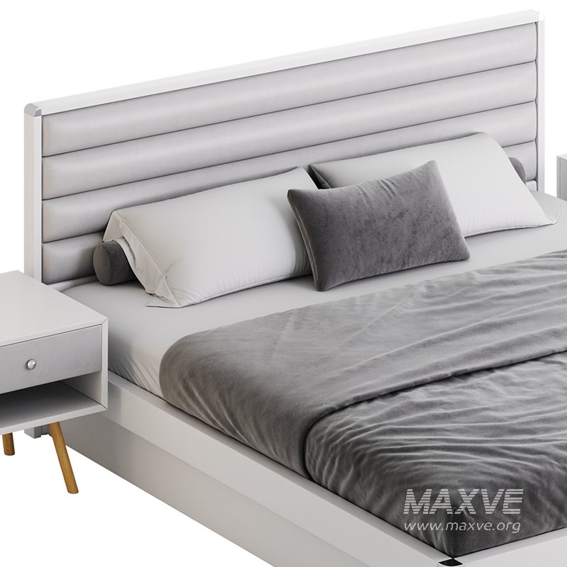 Grey Rectangular Headboard Standard Bed - Image 16