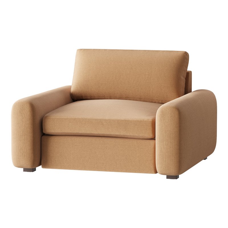 SERRAT WHITE PERFORMANCE FABRIC CHAIR AND A HALF - Image 1