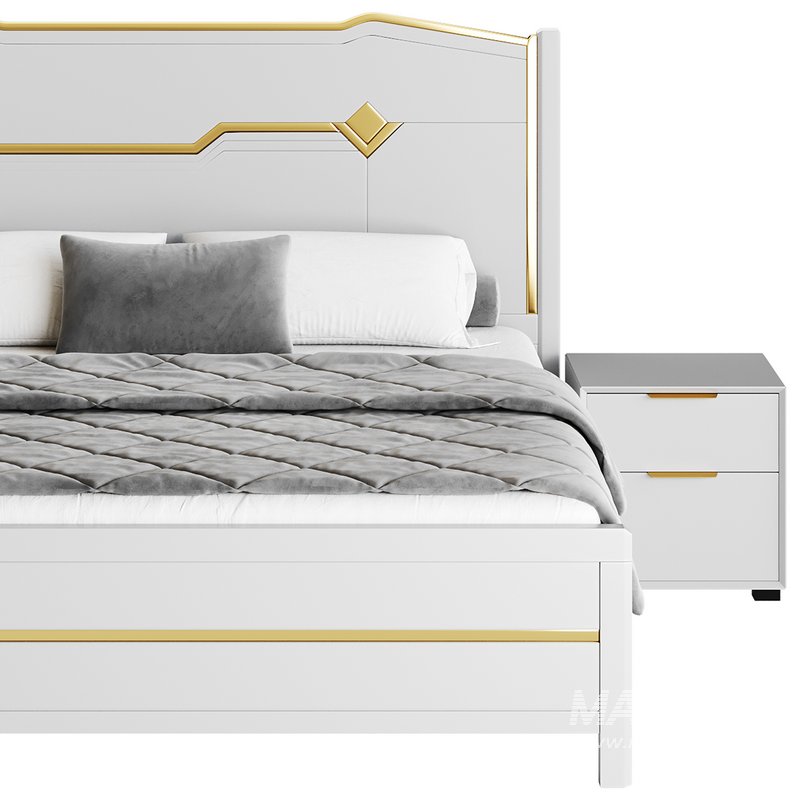 Modern White Bed I - Image 15