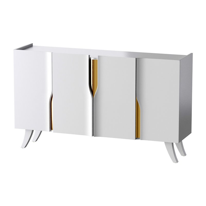 Modern White Sideboard Buffet - Image 1