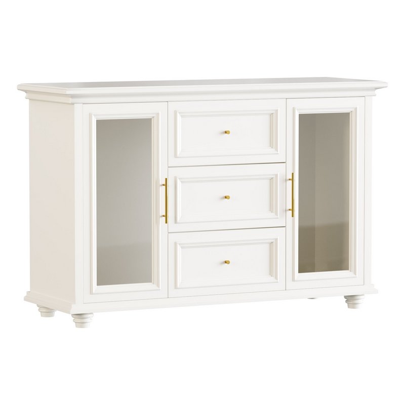 Sleek White Modern Sideboard Credenza - Image 1