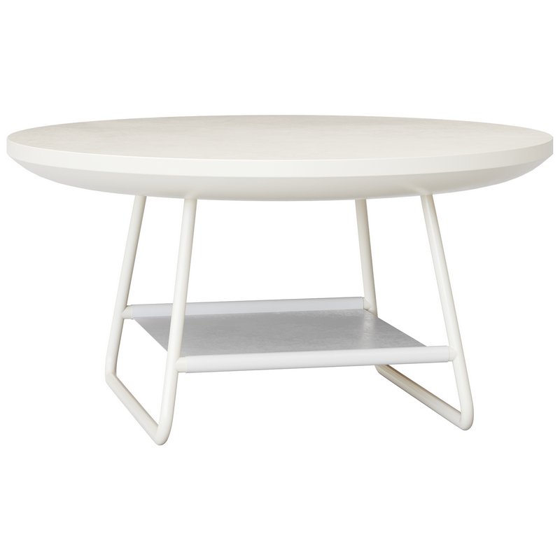 Modern Sled Round Wood Coffee Table - Image 18