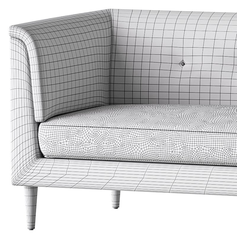 TUFTED CREAM WHITE VELVET SOFA - Image 16