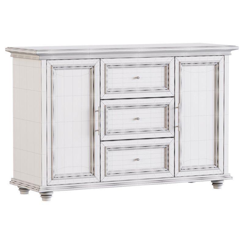 Sleek White Modern Sideboard Credenza - Image 16