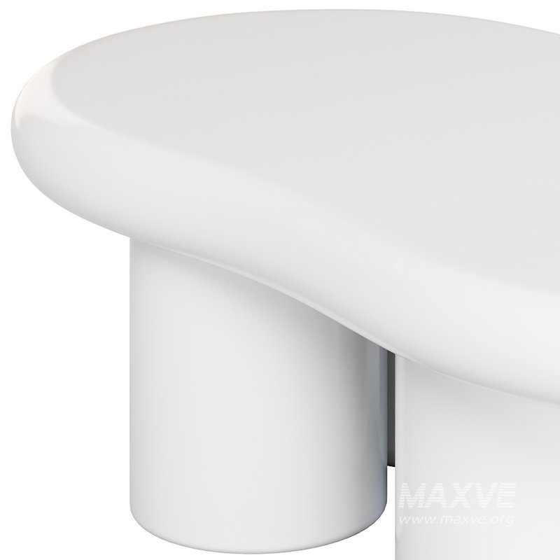 Modern Smooth Wood Abstract Coffee Table - Image 16