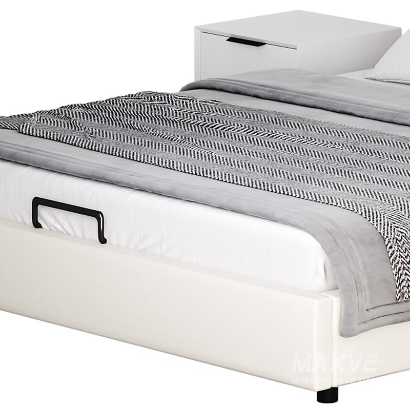 Gray Wingback Upholstered Headboard Bed - Image 15