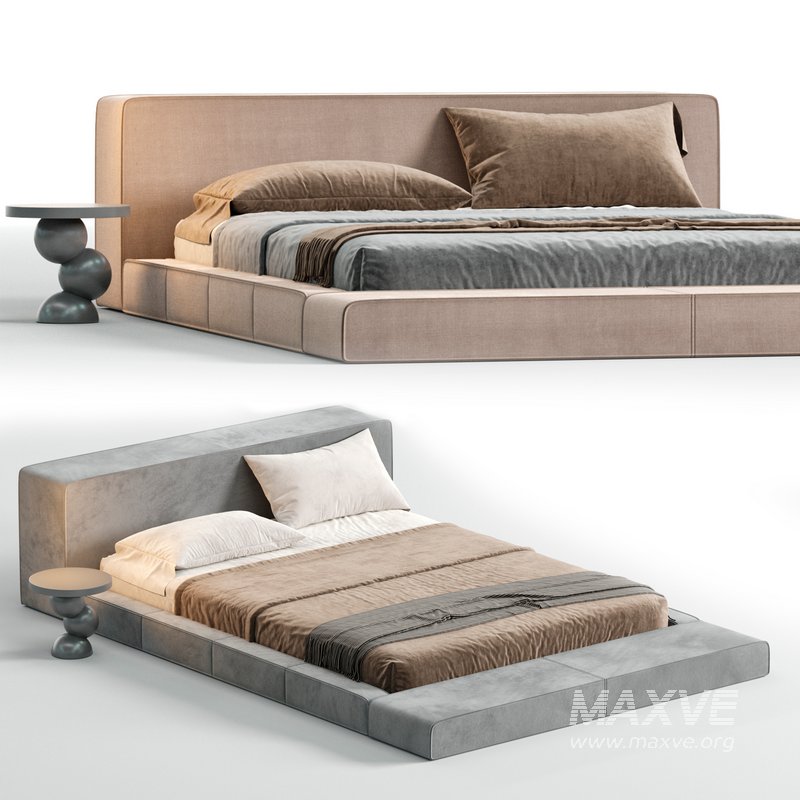 Ahmad Suede Fabric Luxury Bed - Image 1