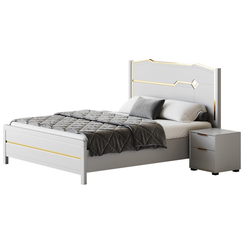 Modern White Bed I - Image 16