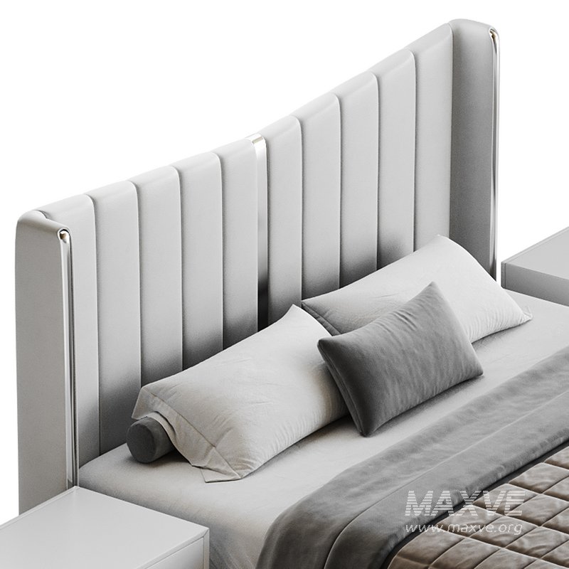 Modern Beige King Size Bed - Image 16