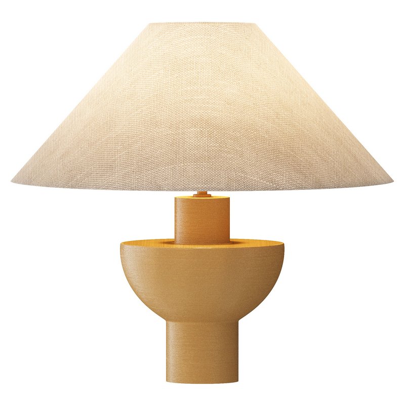 Editions brass lamp with plaster shade - Image 1