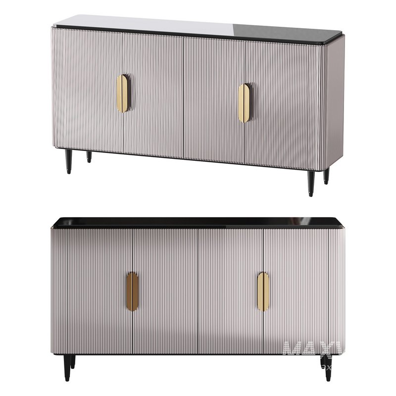 Modern Sideboard Buffet Black Kitchen - Image 1