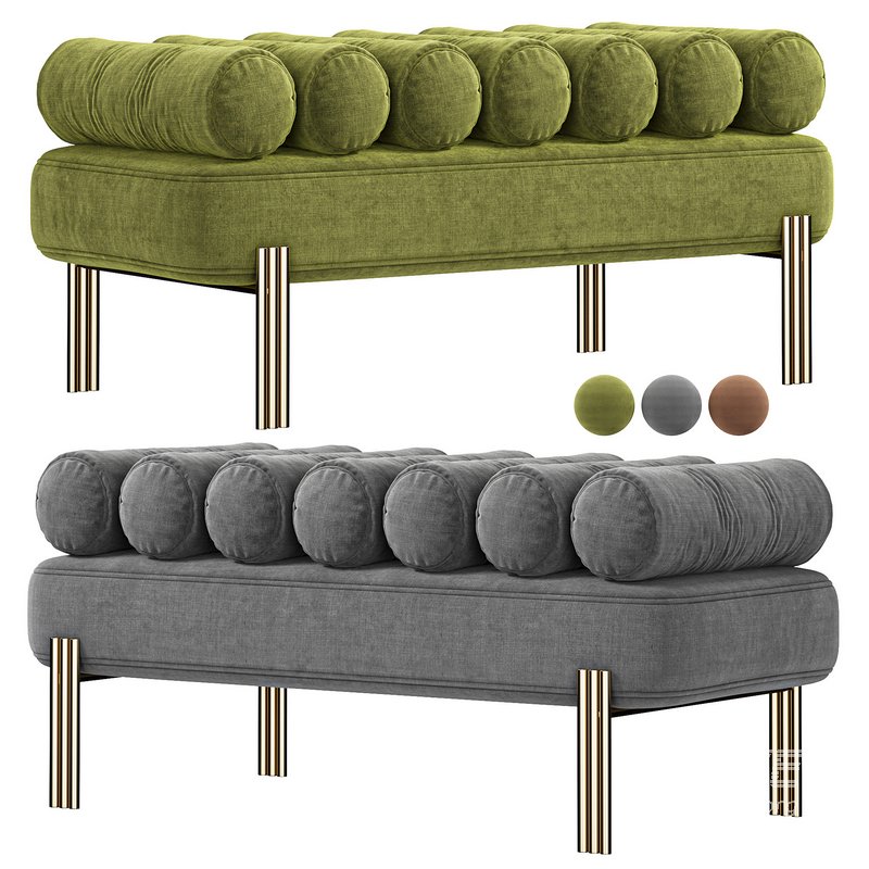 Oxley Savona Brushed Brass Bench - Image 3