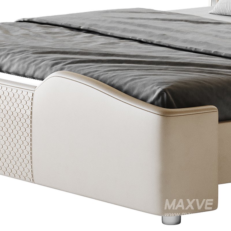 Modern Off-White Upholstered Tufted King Bed - Image 16