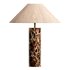 Morola 1 light large brown marble cylinder table lamp - Thumbnail 1