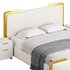 Glamorous White Wood Upholstered Bed I - Thumbnail 18
