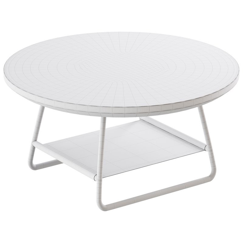 Modern Sled Round Wood Coffee Table - Image 16