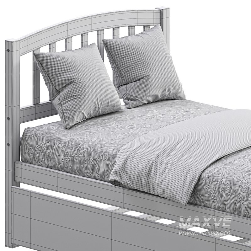 Twin Size Platform Bed Wood Bed - Image 17