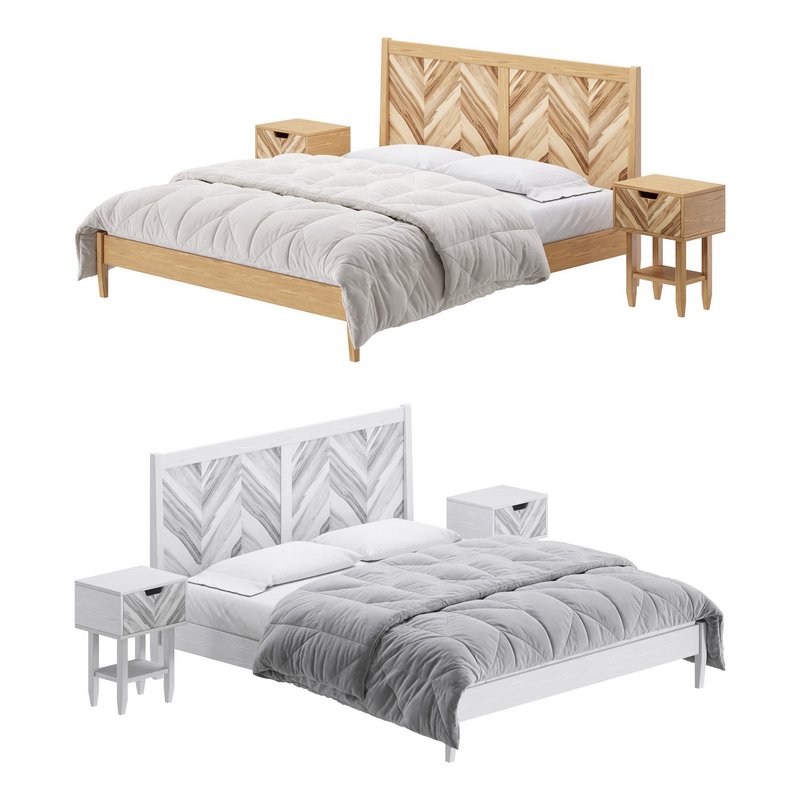 Paxton Wooden Bed - Image 1