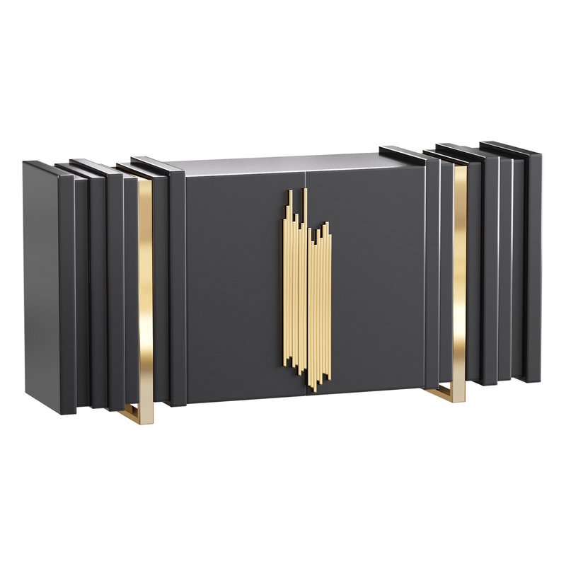 Luxury Sideboard Black Rectangular - Image 1
