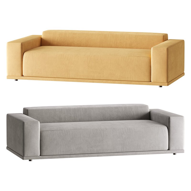 WHEAT PERFORMANCE VELVET SOFA - Image 1
