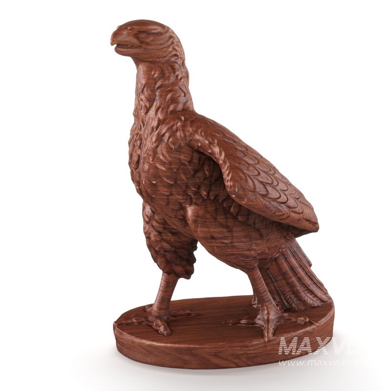 wooden eagle sculpture - Image 2