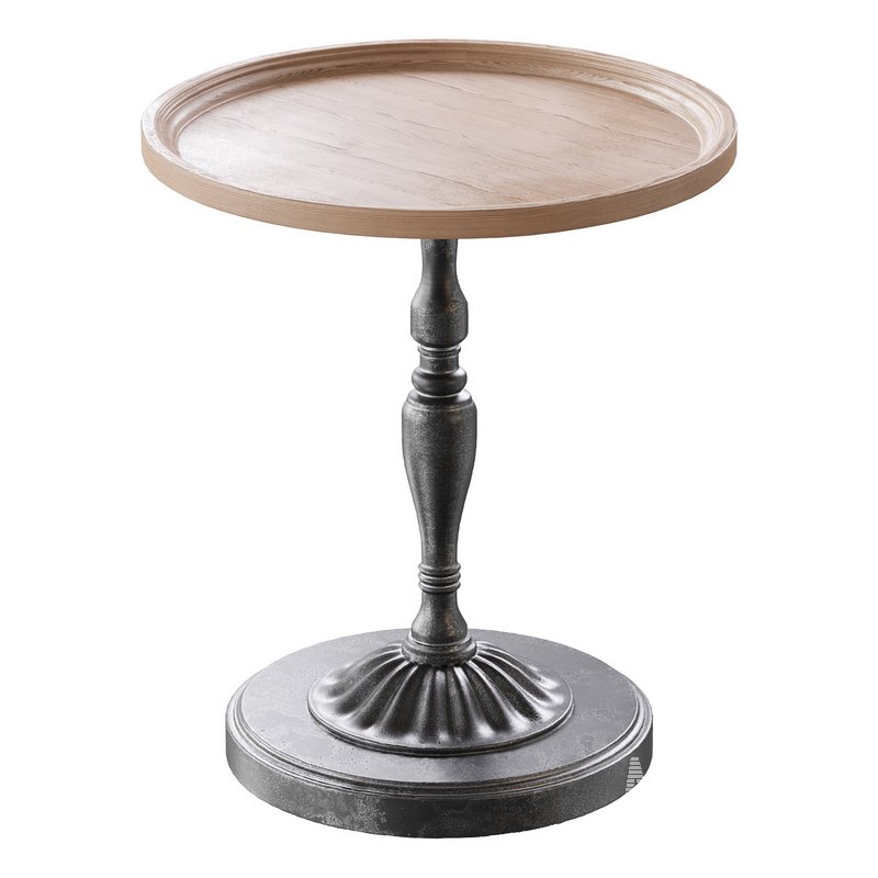 Vintage Round Side Table - Image 1