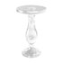 Modern Acrylic Clear Round End Table with Pedestal - Thumbnail 1