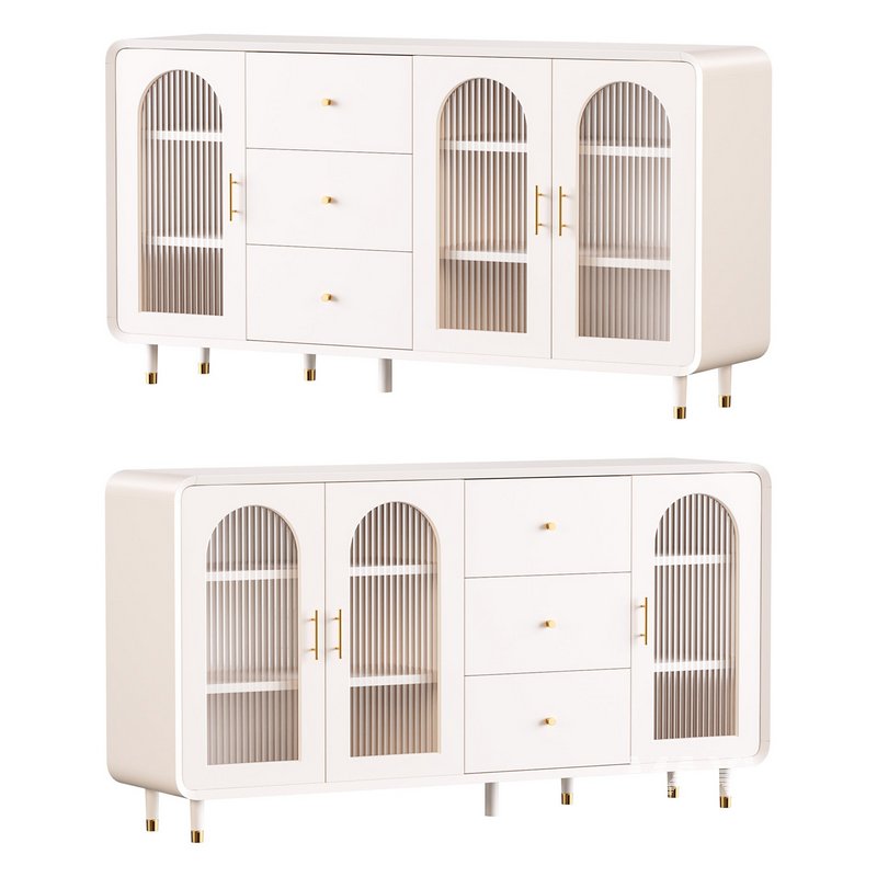 Modern White Sideboard Credenza - Image 1