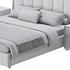 Gray Wingback Upholstered Headboard Bed - Thumbnail 18