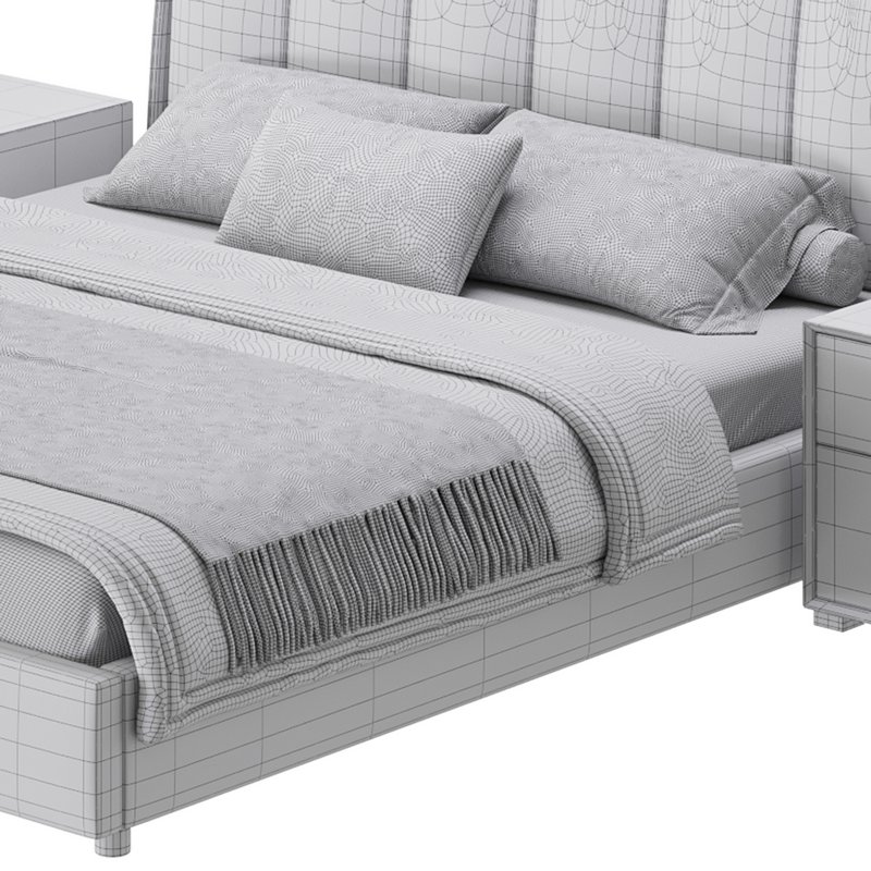 Gray Wingback Upholstered Headboard Bed - Image 18