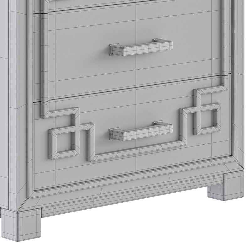 SAFAVIEH Raina Three Drawer Greek Key Night Stand Black - Image 17