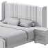 Glamorous White Upholstered Wingback Bed I - Thumbnail 18