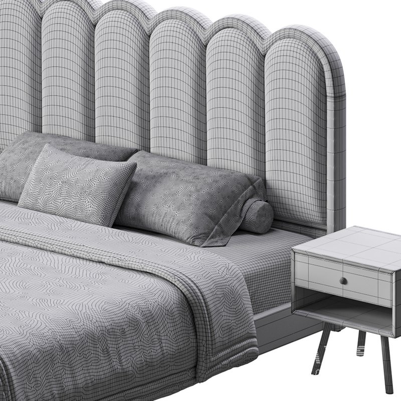 White Genuine Leather Upholstered Modern Panel Bed - Image 18