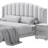 Glamorous Beige Upholstered Wingback Bed - Thumbnail 18