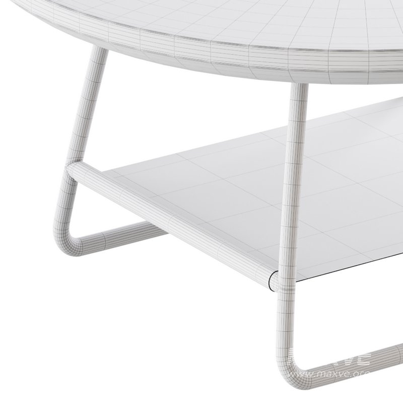 Modern Sled Round Wood Coffee Table - Image 17