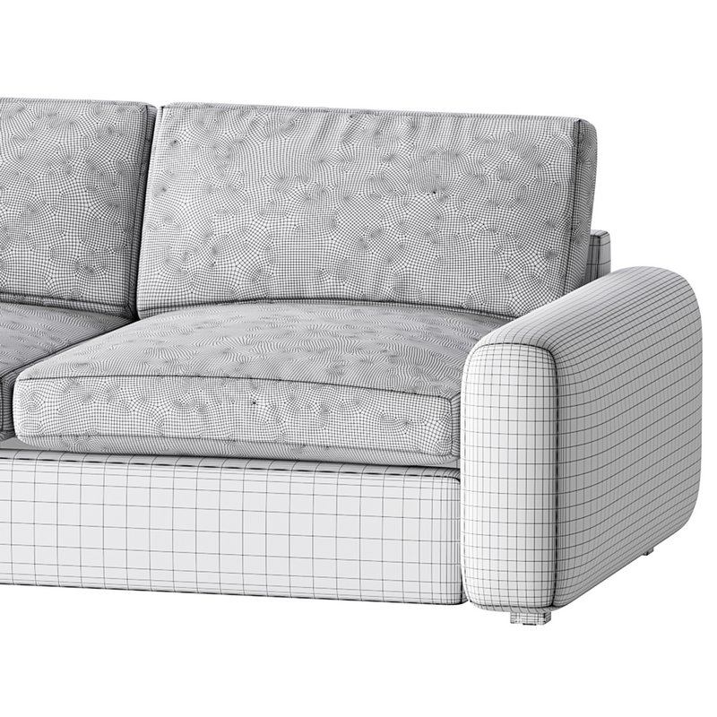 WHITE PERFORMANCE FABRIC APARTMENT SOFA - Image 18