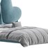 Elegant Blue Pine Wood Upholstered Panel Bed - Thumbnail 18