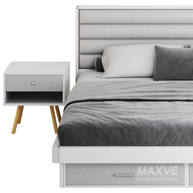 Grey Rectangular Headboard Standard Bed - Image 19