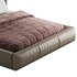 Icnoyotl suede fabric rectangular headboard modern bed I - Thumbnail 19