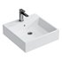 Wall-mounted or countertop washbasin BS6050 – high-gloss white cast marble - Thumbnail 1
