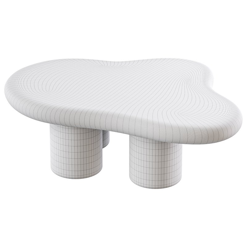 Modern Smooth Wood Abstract Coffee Table - Image 19