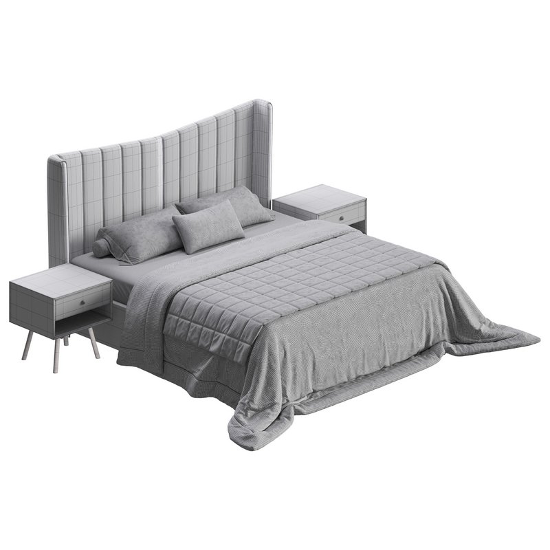 Modern Beige King Size Bed - Image 17