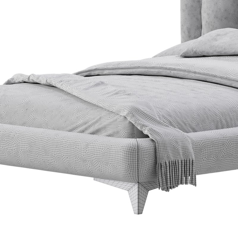 Eden Suede Fabric Upholstered Modern Bed - Image 20