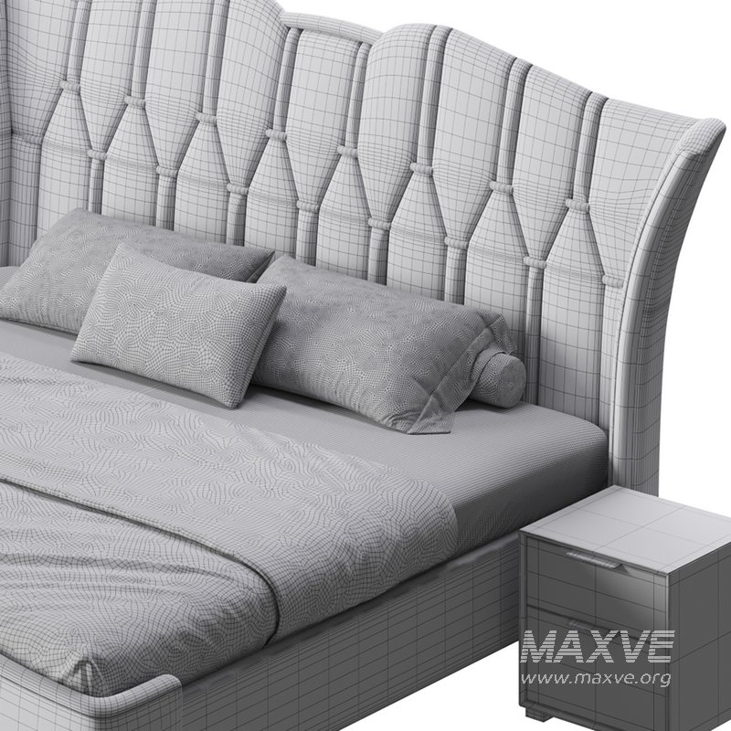 Modern Off-White Upholstered Tufted King Bed - Image 20
