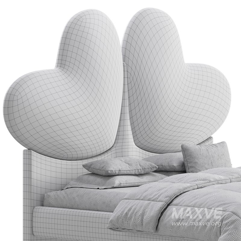 Elegant Blue Pine Wood Upholstered Panel Bed - Image 20