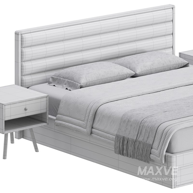 Grey Rectangular Headboard Standard Bed - Image 20