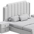 Glam Beige Upholstered Bed - Thumbnail 20