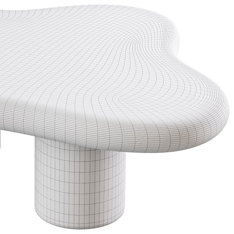 Modern Smooth Wood Abstract Coffee Table - Image 20