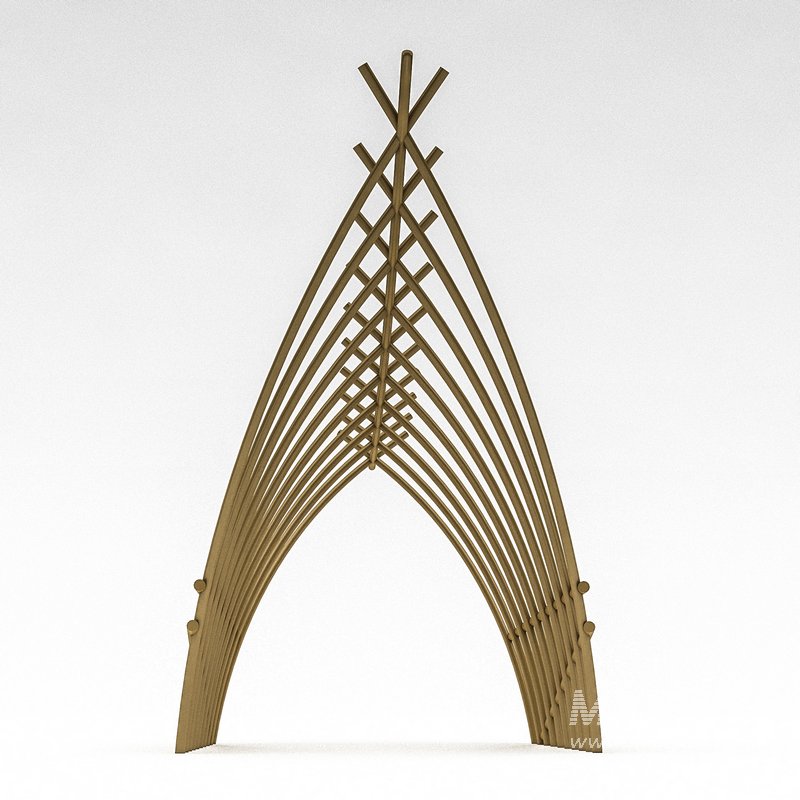 bohemian gate 03 3D model - Image 2